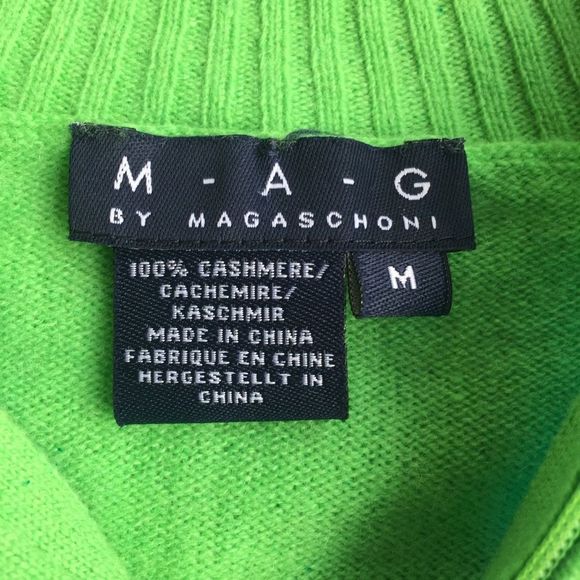Magaschoni 100% cashmere colorblock soft Sweater M - Picture 2 of 7